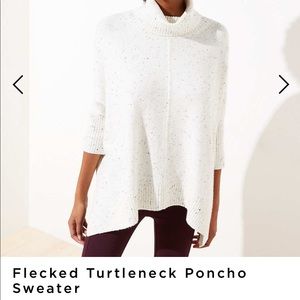Loft Poncho Turtleneck Sweater